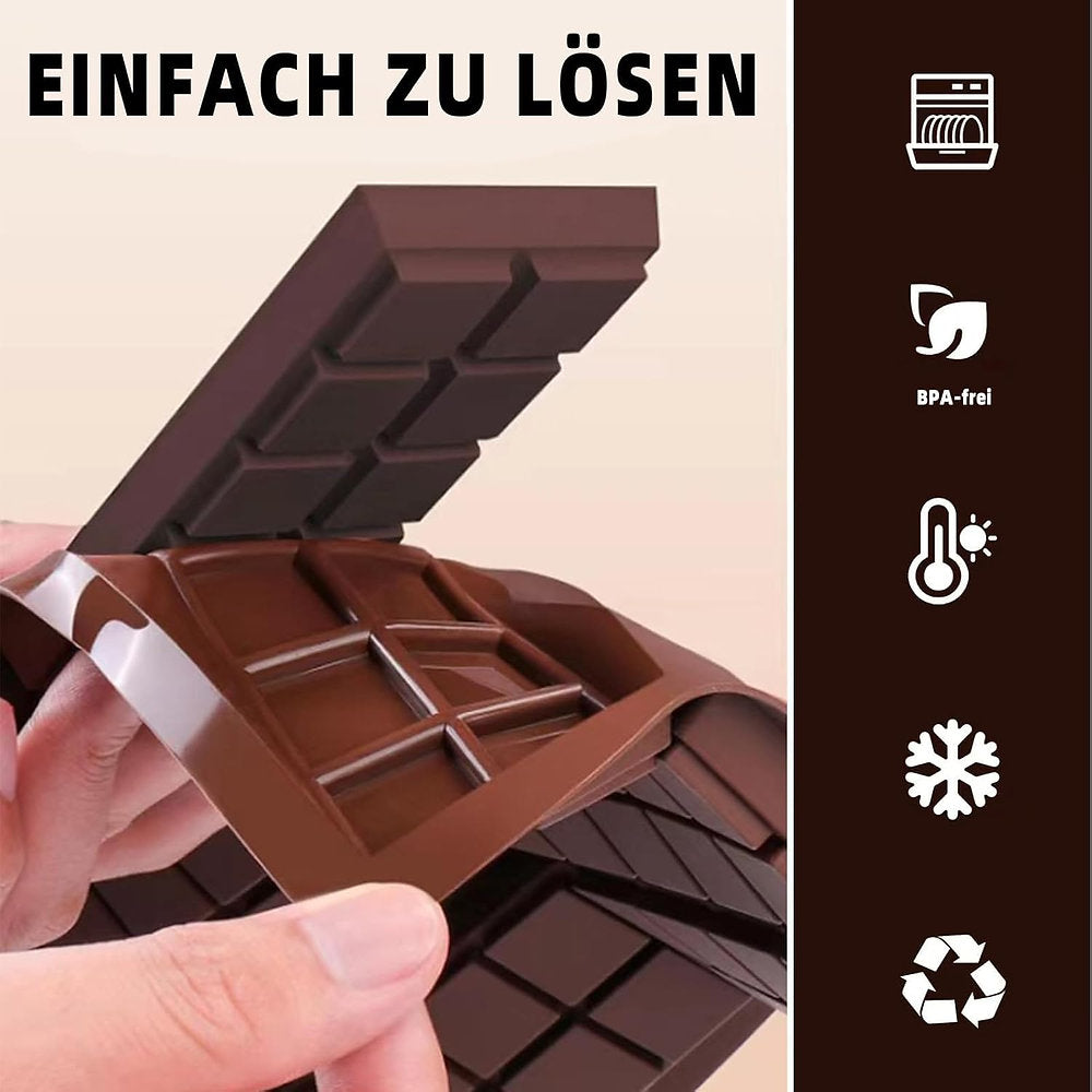 Forma silicon de ciocolata Dubai, fara BPA, 6 batoane, 26 x 17cm (6 x 11.5cm x 4