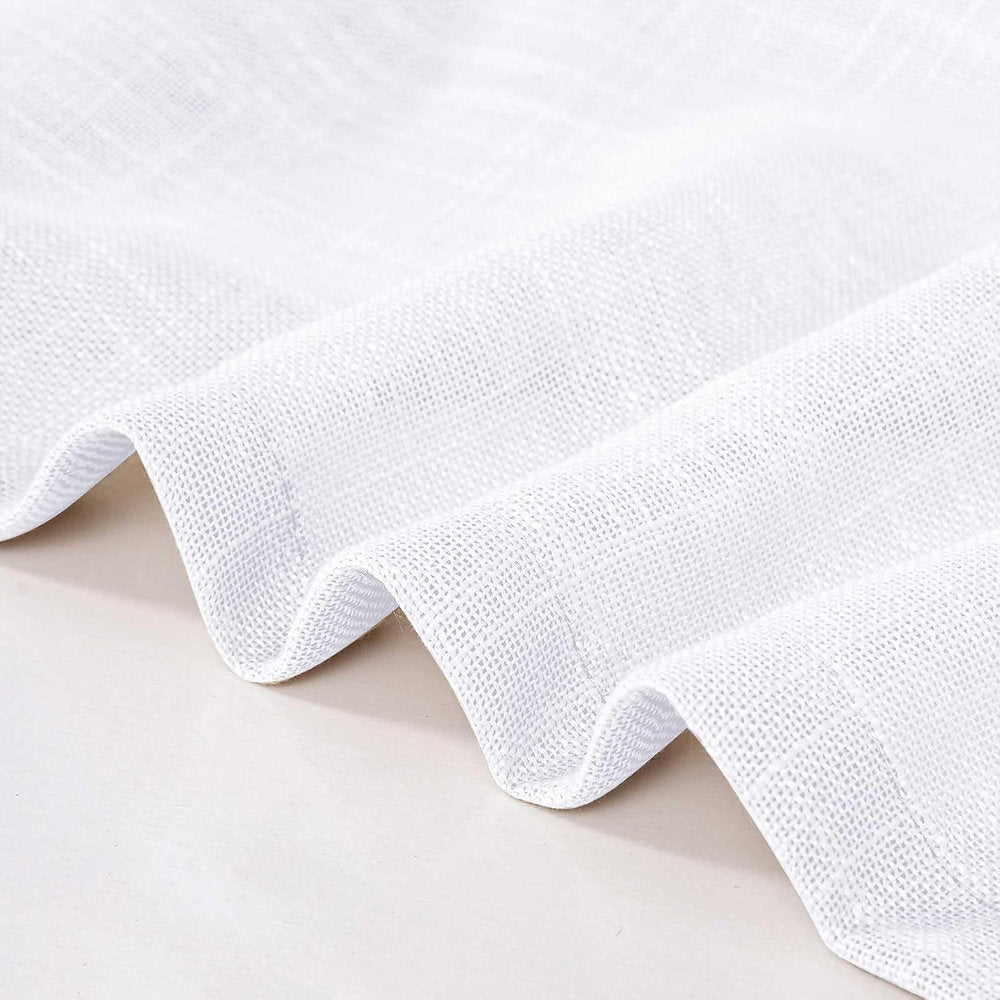 Perdele LZE Home cu ochiuri semitransparentă, 145 x 140cm, alb