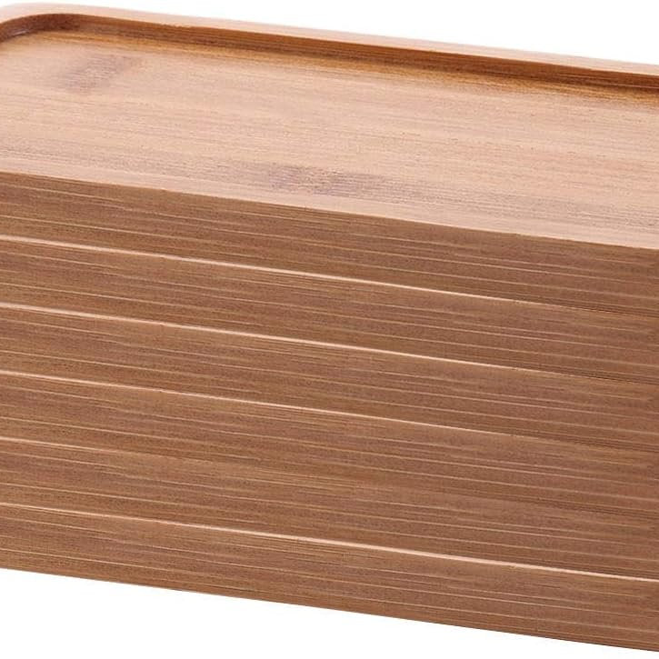 Tavă dreptunghiulară din bambus Set de 6, T4U