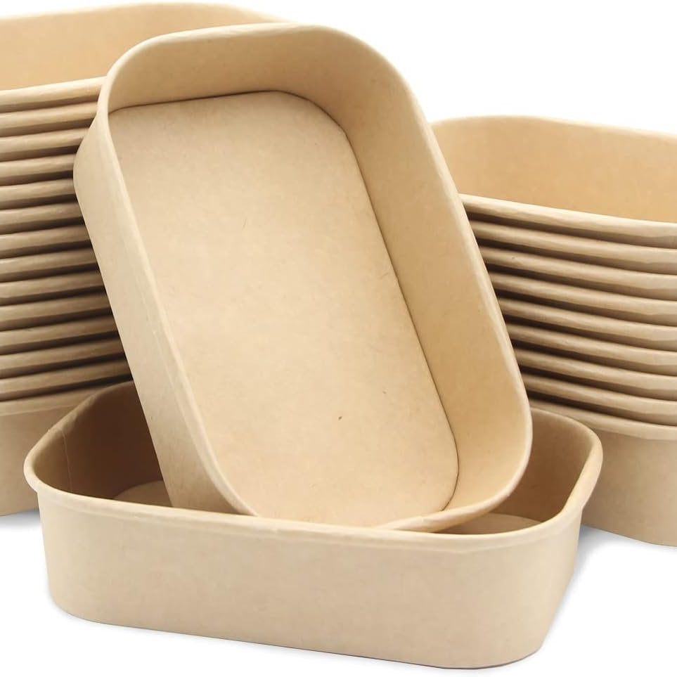 Cutii de carton, rezistente la apa, recipient takeaway 12x17x7.5cm