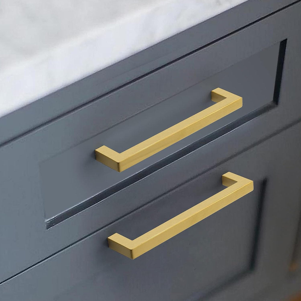 Pachet de 5 mânere de mobilă sertare, goldenwarm inox, aurite 320 mm