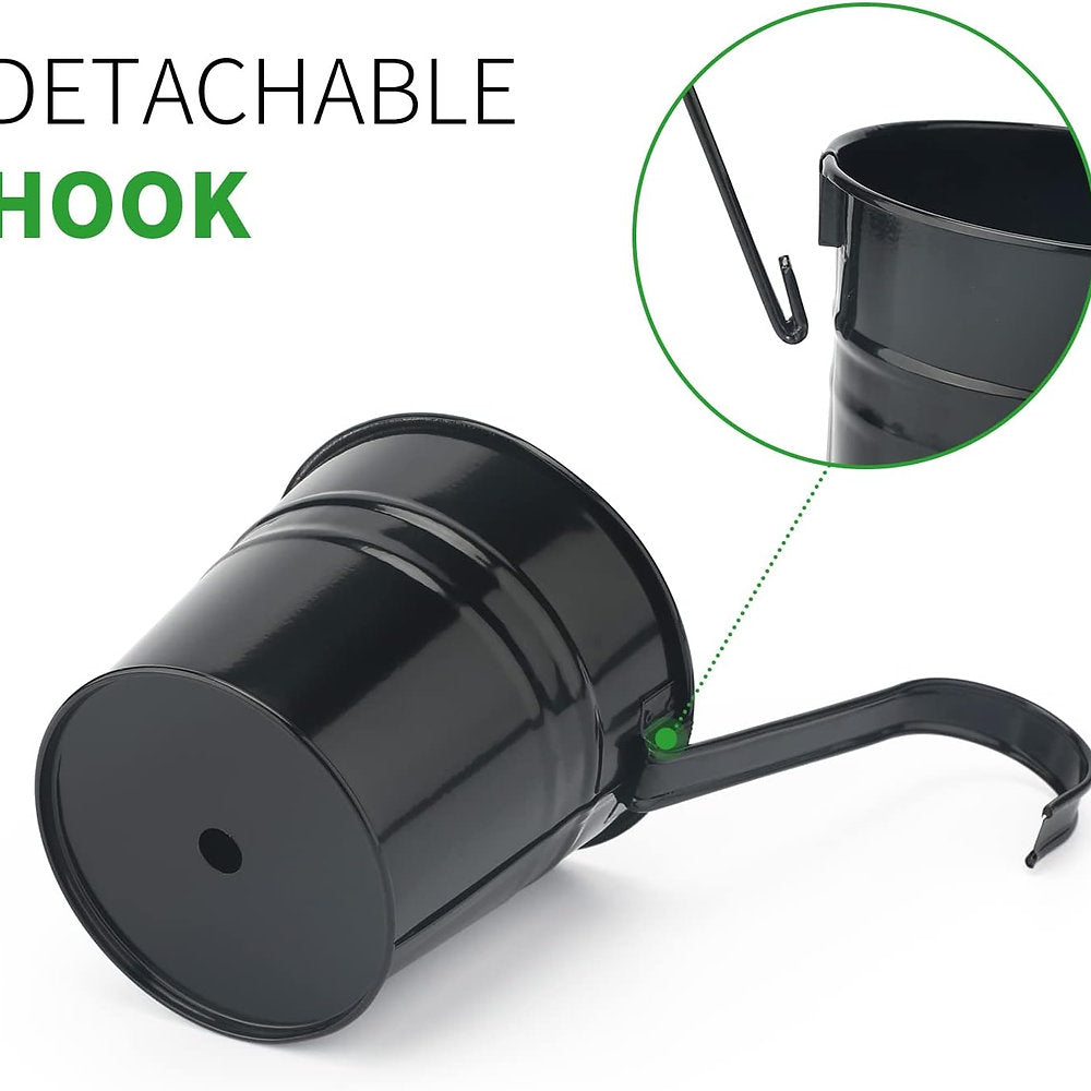 Ghivece suspendate din metal, alb sau negru, pachet de 10, KINGLAKE