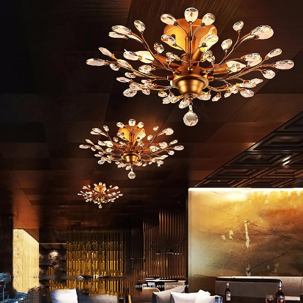 Candelabru modern, Ganeed K9, lustra cristale