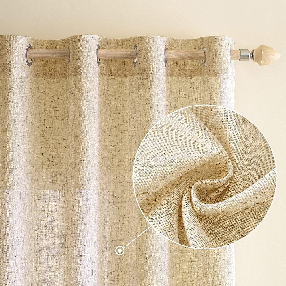 Perdea semitransparenta, EMEMA, decorativa, 140x260cm, set de 2