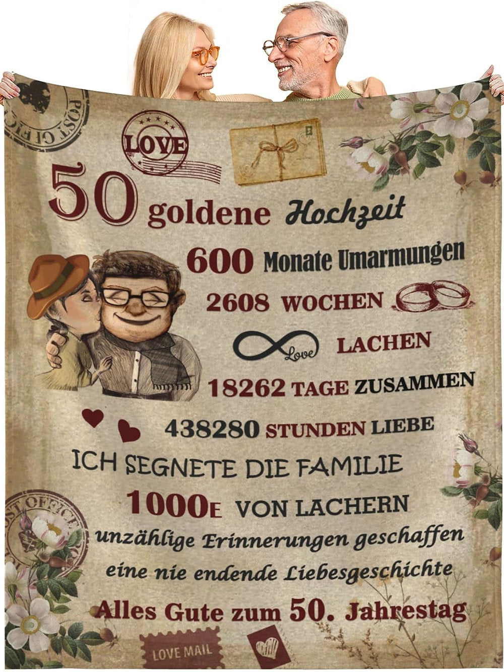 Patura pufoasa, cadou aniversare nunta de aur, 50 ani