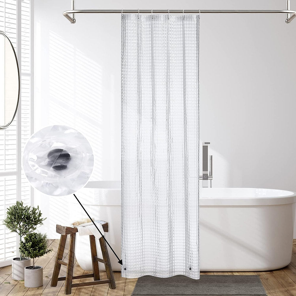 Perdea de duș LuxFocus cu 12 cârlige, 130 g/m², 178x90 sau 183cm