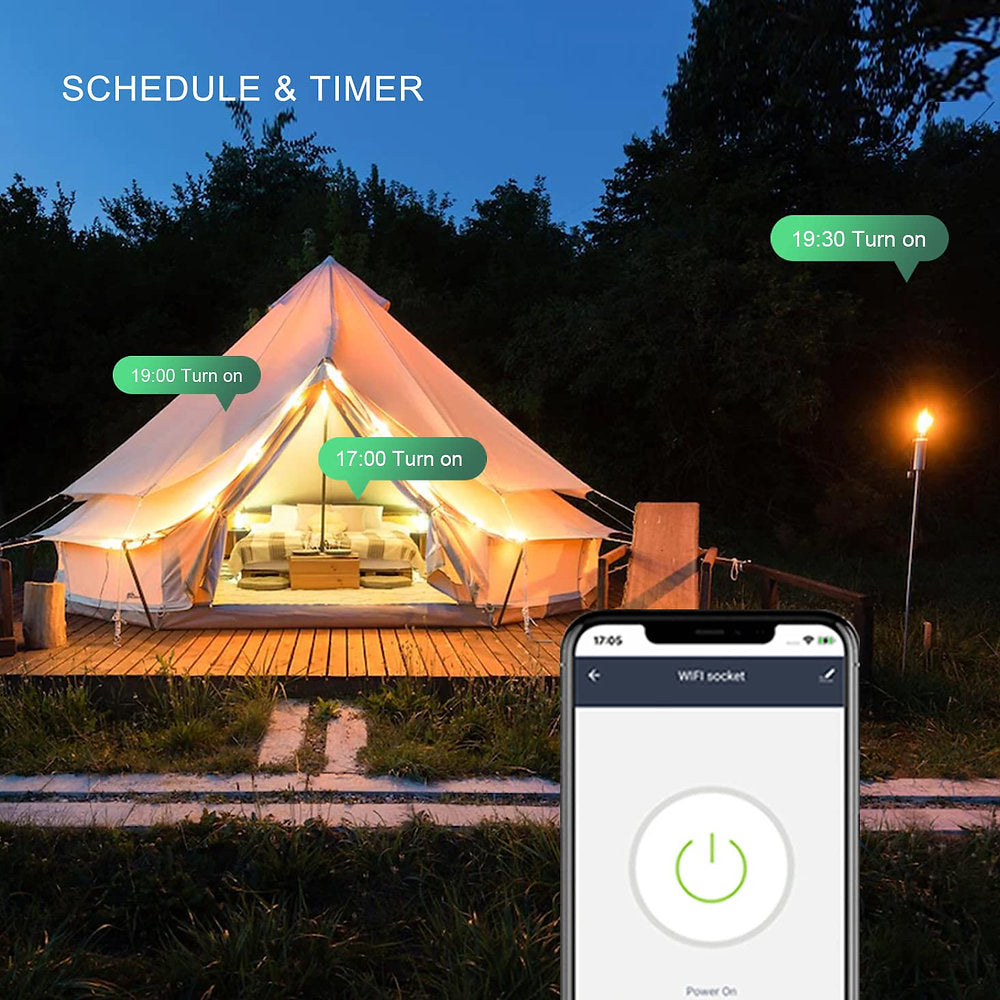 Priza WiFI rezistenta la apa, UCOMEN, Tuya, Alexa Google Home, Smart Life