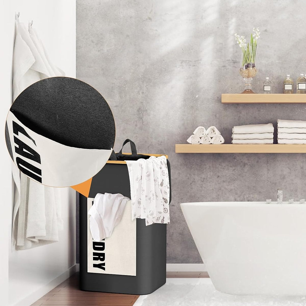 Cos de rufe pliabil cu geanta interioara 32x42x75cm, 100 litri