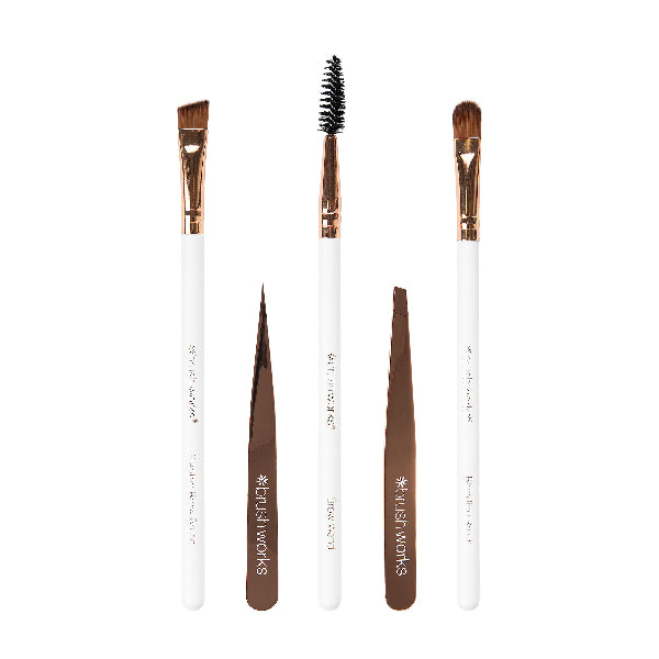 Set 5 ustensile pentru stilizarea sprancenelor, rose gold