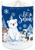 Cos pliabil, Clastyle, rufe, jucarii, motiv iarna, 45L, 36x45cm