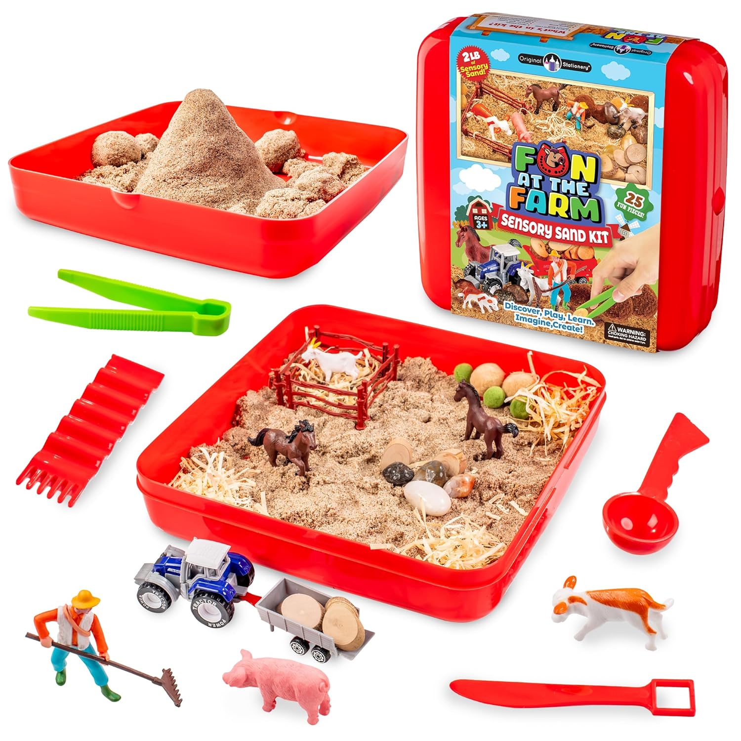 Jucarie creativa, ferma, animale, cu nisip, 3+
