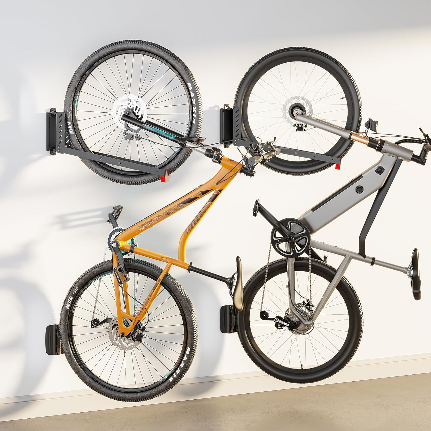 Set de 2 suport bicicleta perete, reglabil, Monteck, max 35kg