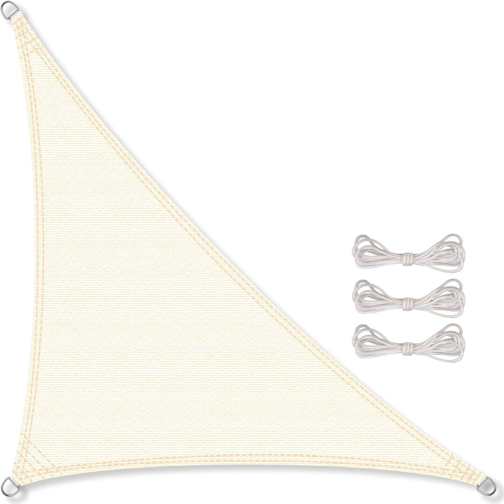Copertina CelinaSun shade, triunghi, 3.6x3.6x5.1m, alb crem