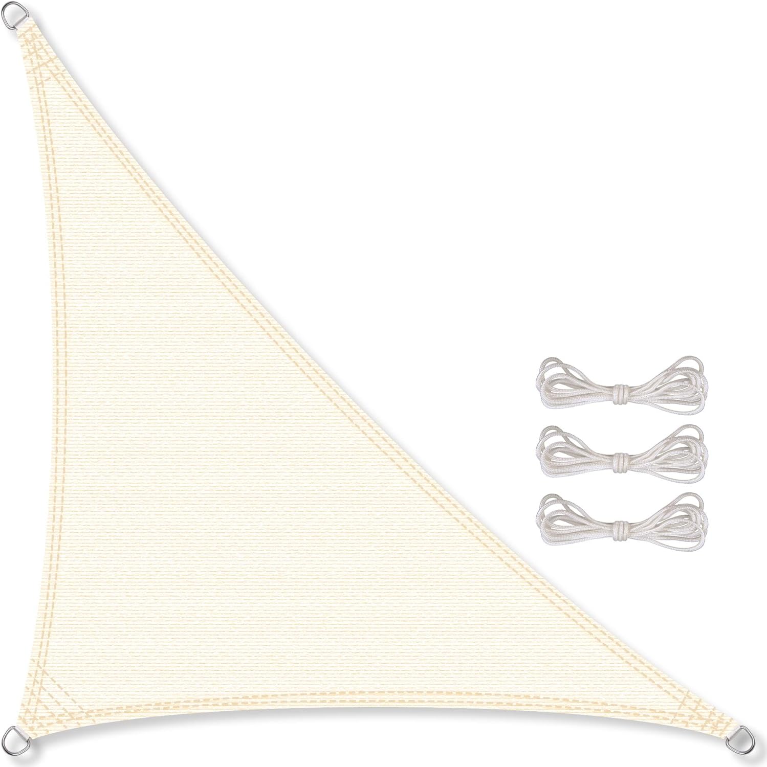 Copertina CelinaSun shade, triunghi, 3.6x3.6x5.1m, alb crem