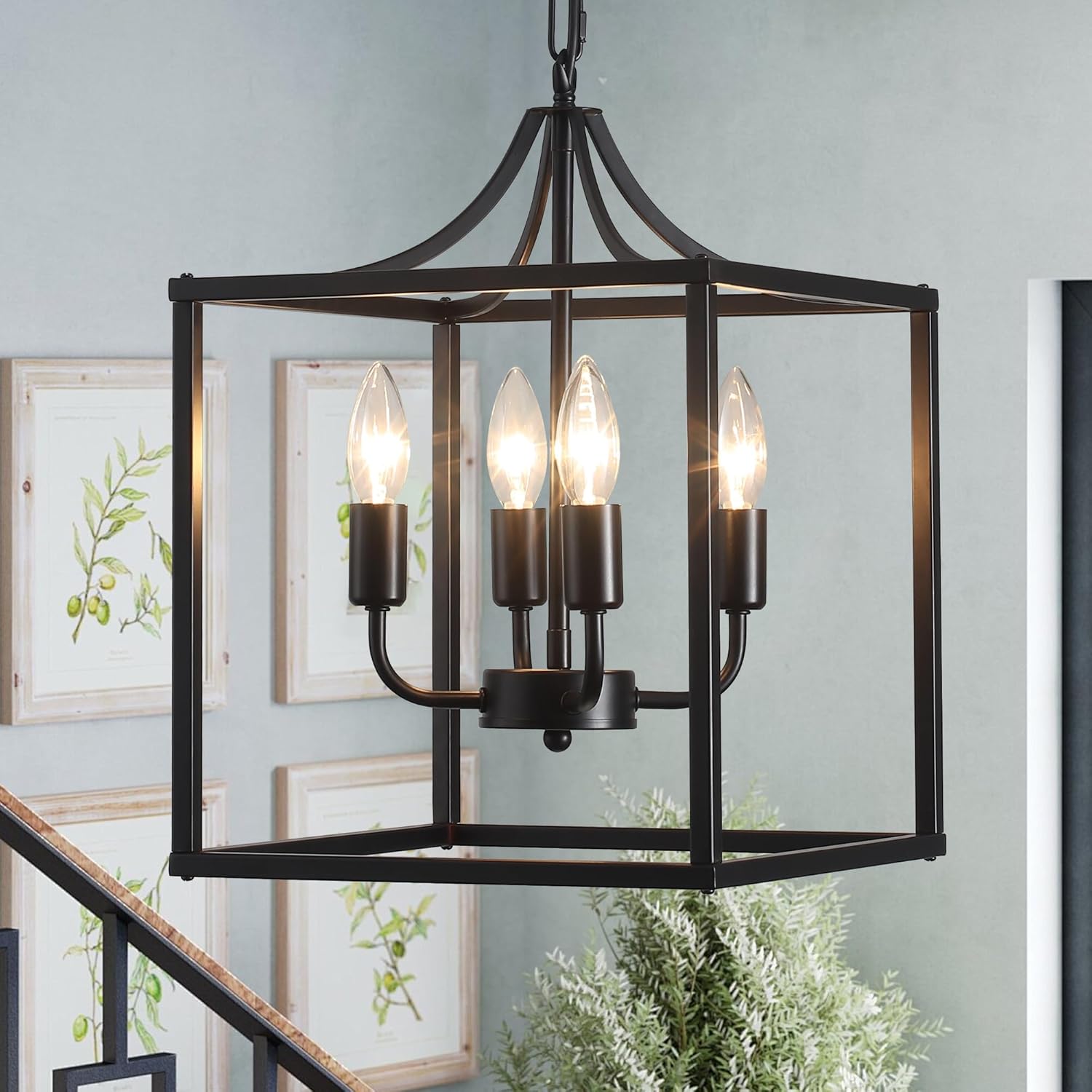 Candelabru Qcyuui model industrial 4 brate
