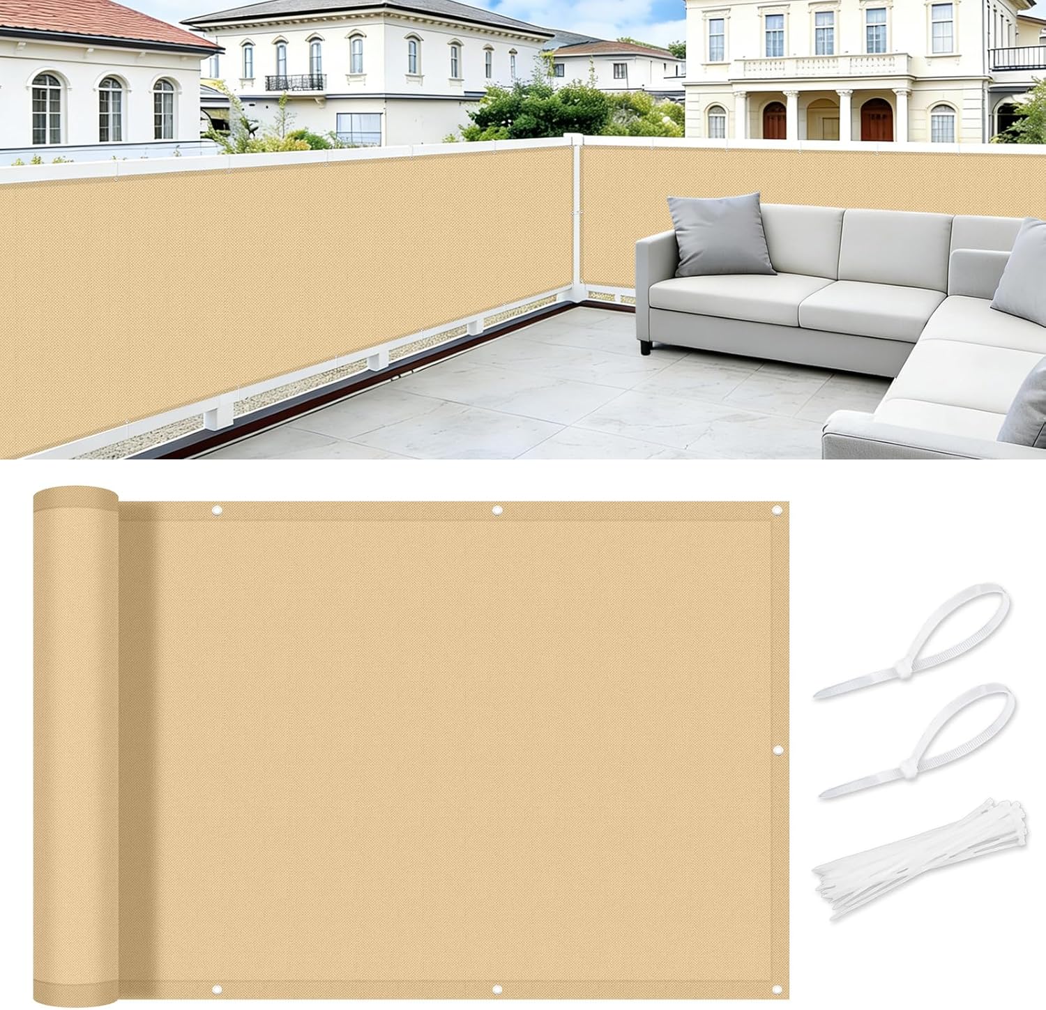 Prelata intimitate, Cool Area, 100x800cm, nisip