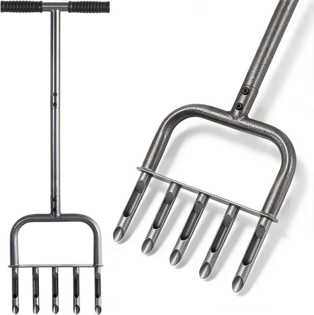 Aerator gazon 5 tije, aerare pamant, 93cm