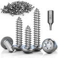Suruburi inox A2, M4x10mm, surub cap plat, 100 buc