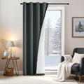 Draperie opaca Emema, blackout, dublu strat, termala, 132x260cm, gri inchis