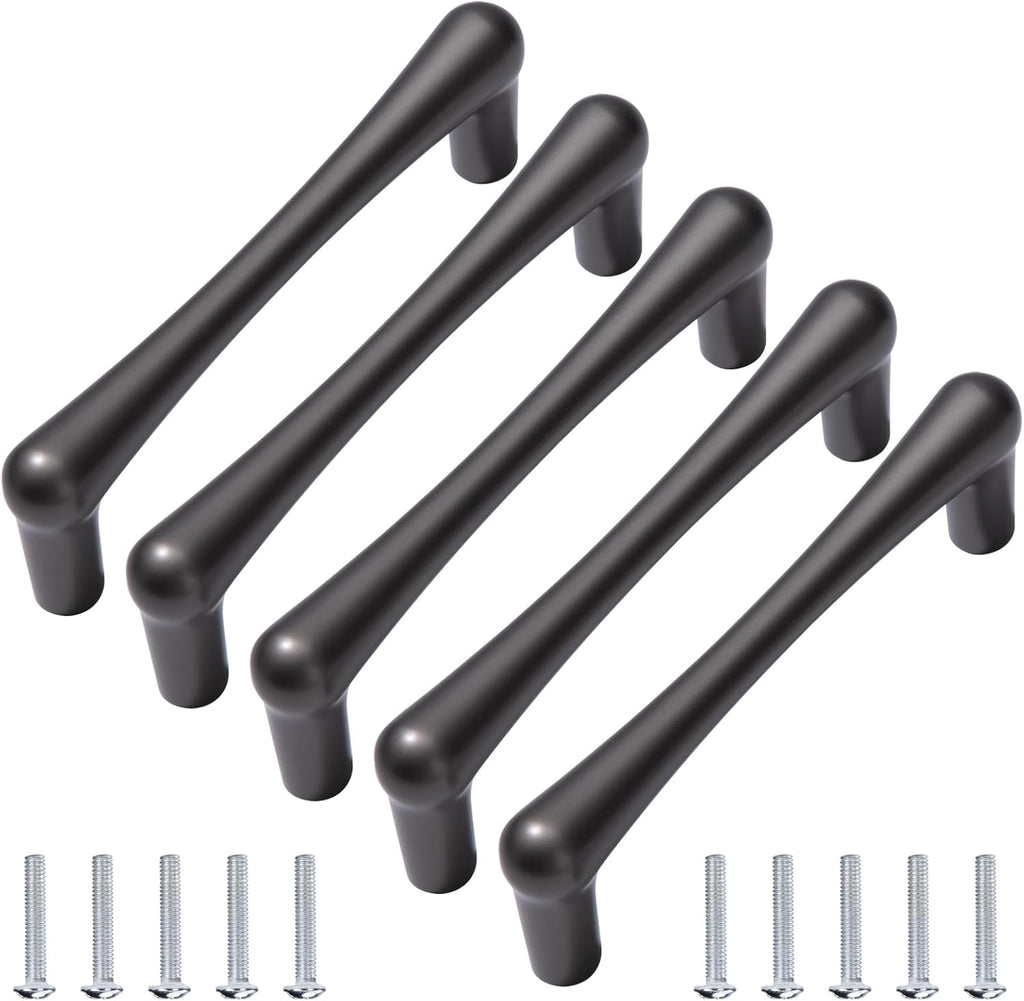Pachet de 5 maner mobila 10.9cm (9.6cm), negru