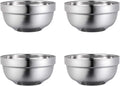 Set de 4 boluri inox 304, pereti dubli, 99g, 13x6.4cm