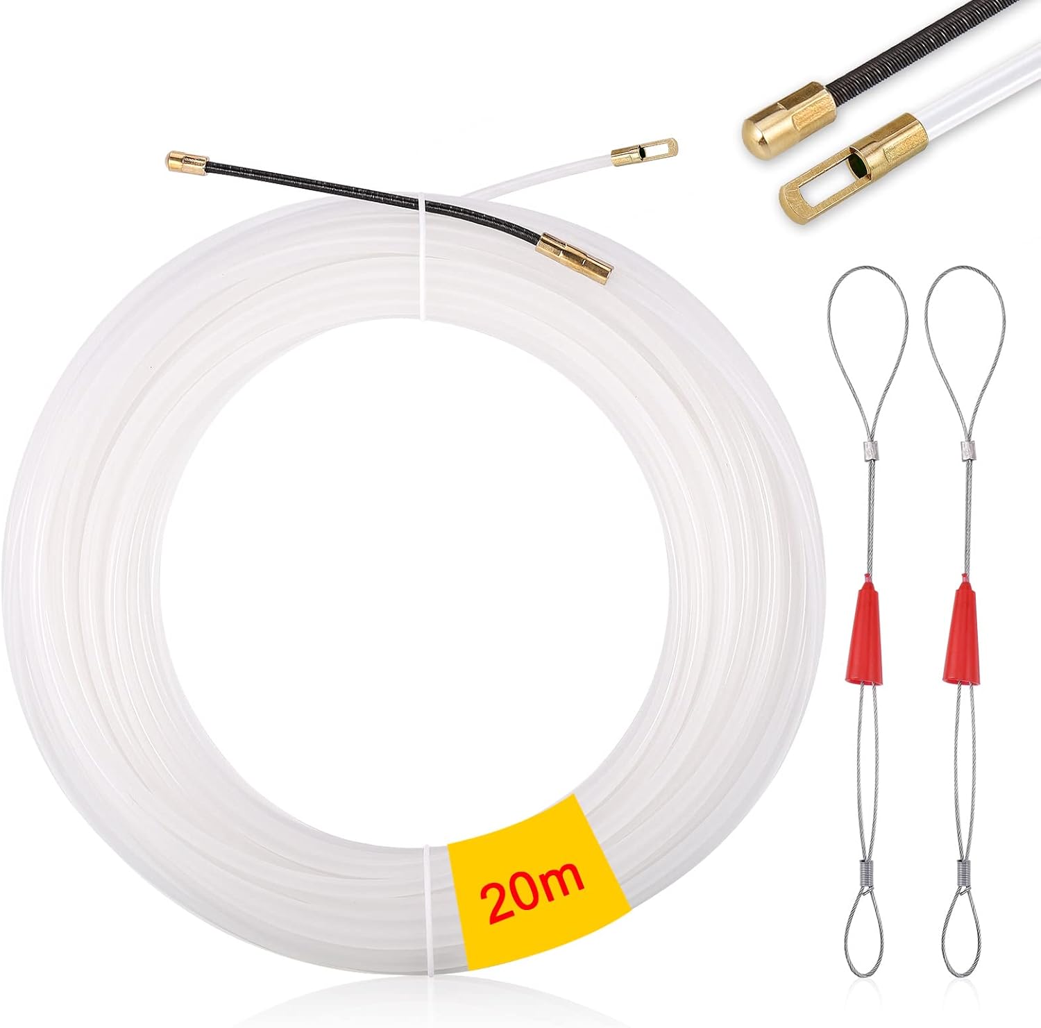 Fir pentru tragere cabluri electrice, 20m, fir spion, dispozitiv de tras cablu,