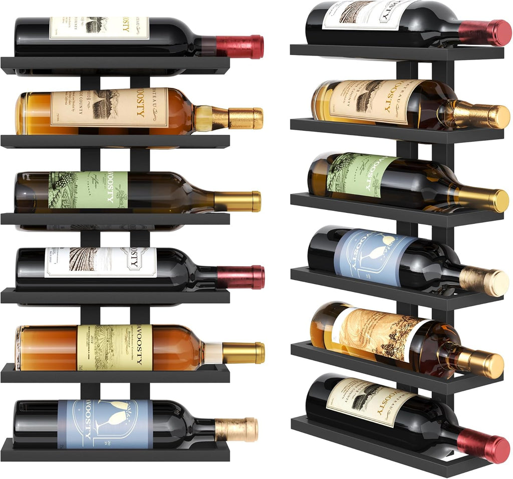 Suport sticle vin pe perete, 6 sticle, 27x9x53cm