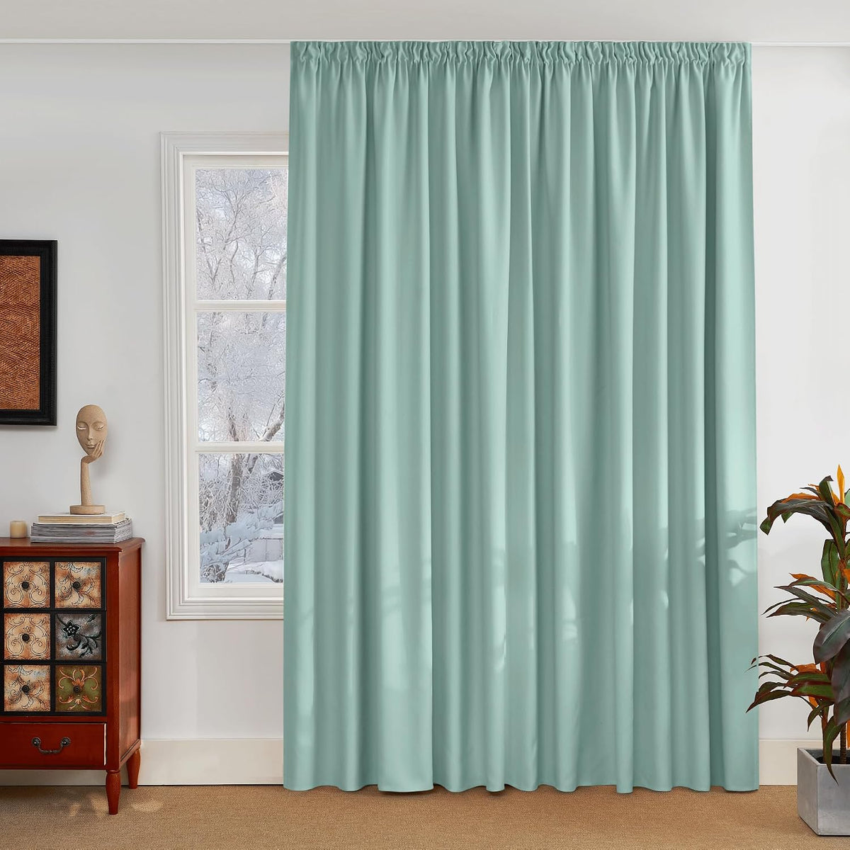 Draperie sau despartitor camera Pony Danc, 245 x 300cm, verde