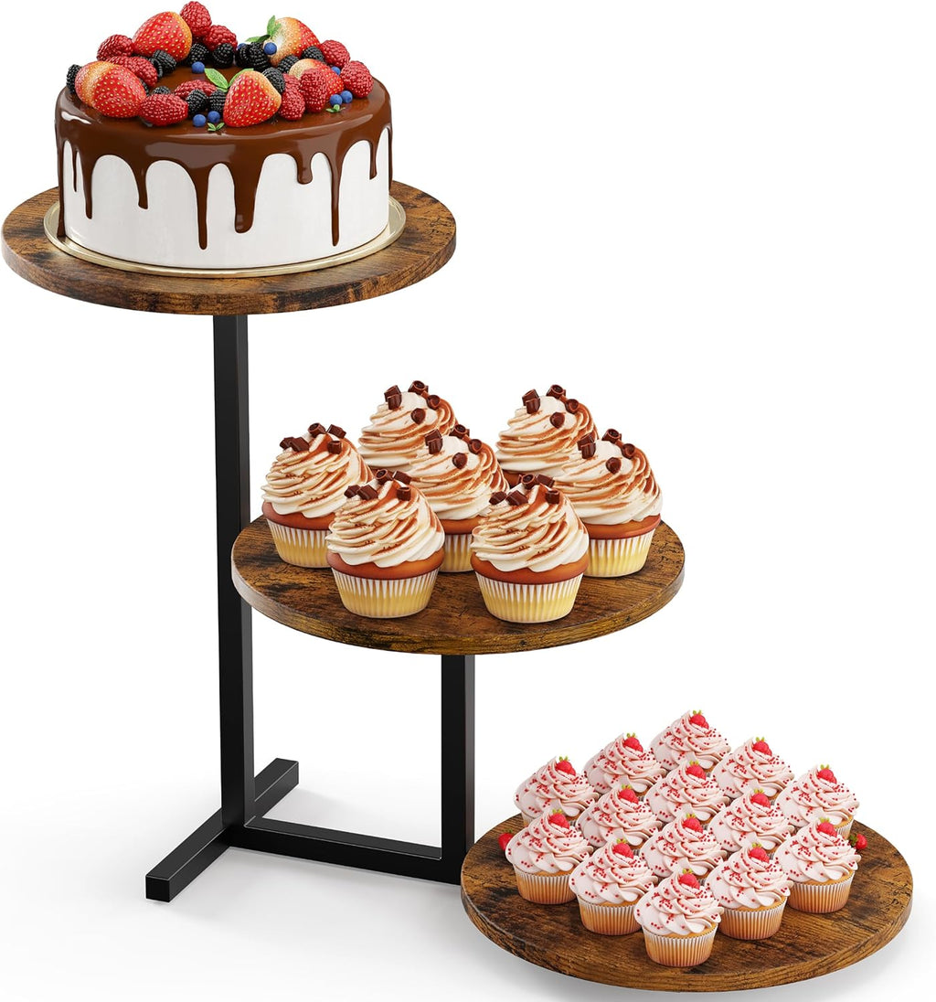 Stand prajituri, 3 nivele, 38cm inaltime, 24cm circumferinta nivel