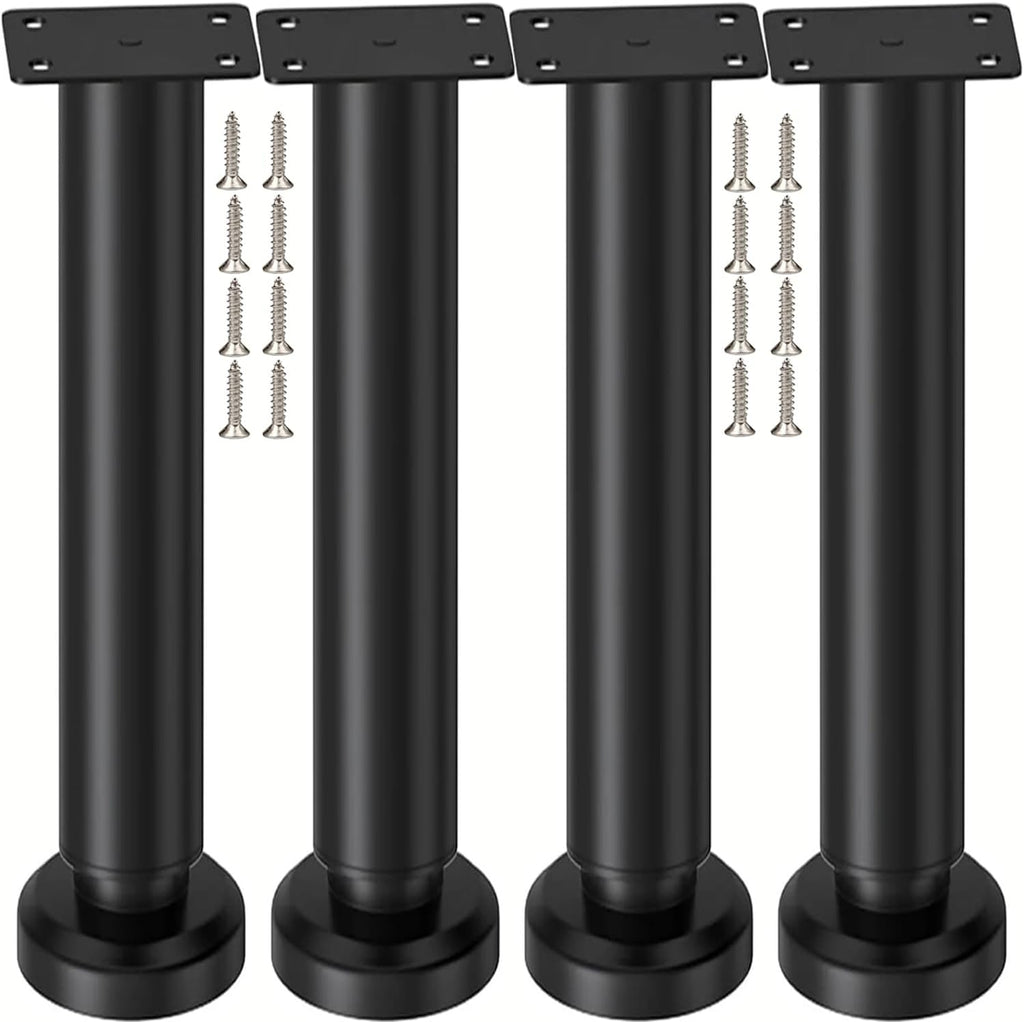 Set de 4 picioare mobilier, 25-42cm., negru(