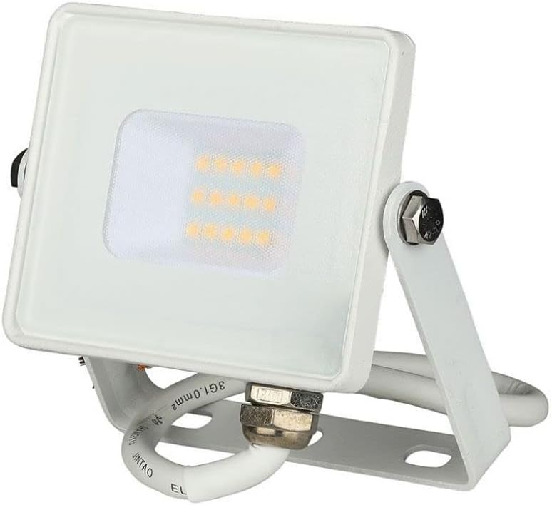 Proiector de exterior impermeabil V-TAC RRO LED Carcasă albă IP65, 10W, 8000lm
