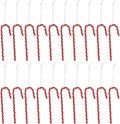 Set de 30 bomboane decorative Sarbatori Craciun, 12cm, alb-rosu