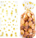 Pungi alimentare cadou, motiv Craciun, 14x23cm, set de 100