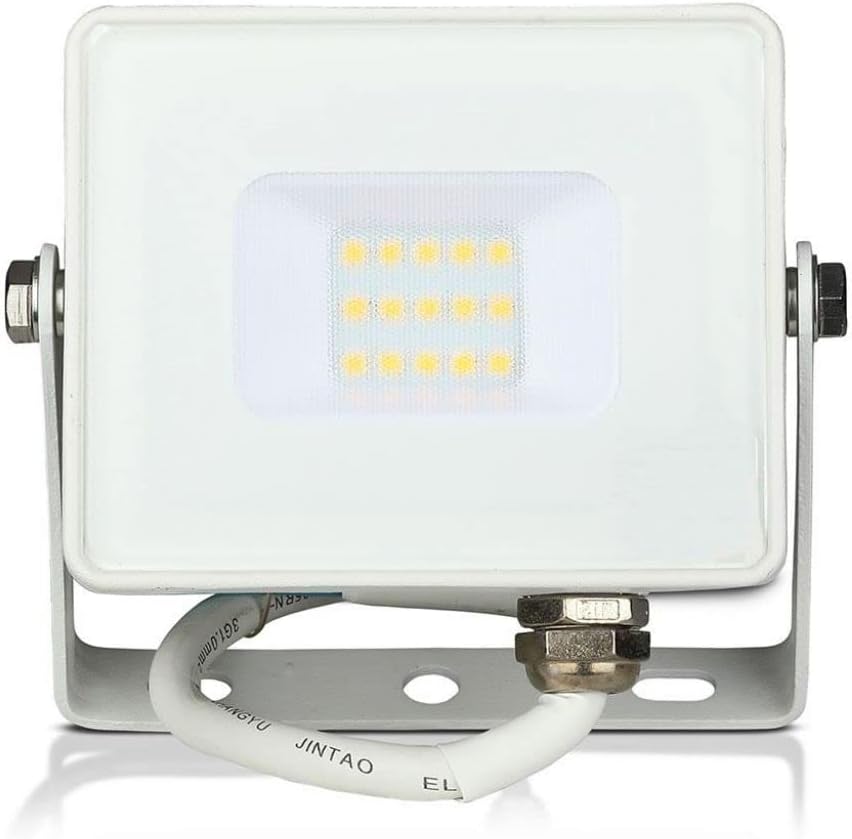 Proiector de exterior impermeabil V-TAC RRO LED Carcasă albă IP65, 10W, 8000lm