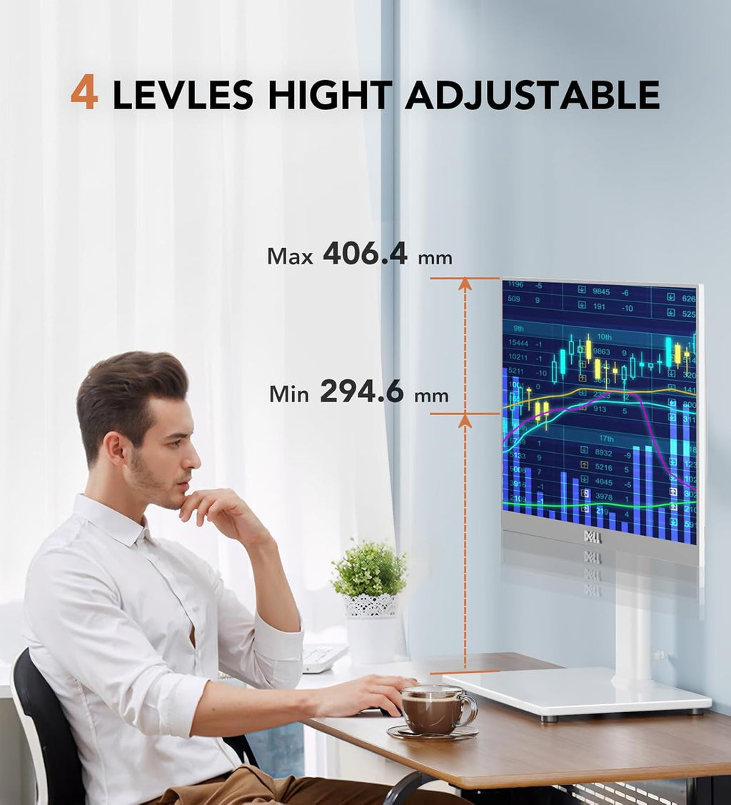 Suport monitor Hemudu, reglabil, 13-32", alb