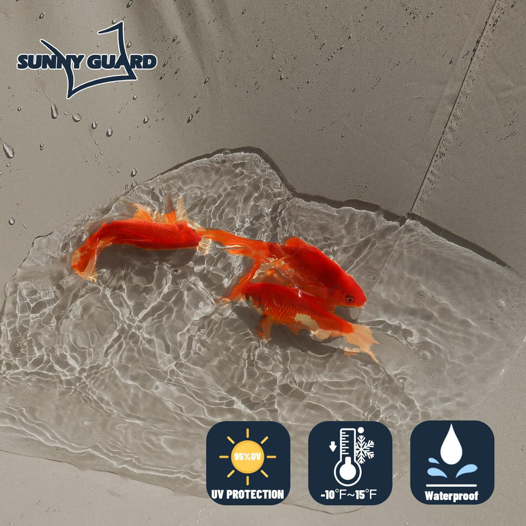 Copertina Sunny Guard, protectie solara impermeabil Premium 3x3x4.25m, maro-cenusiu