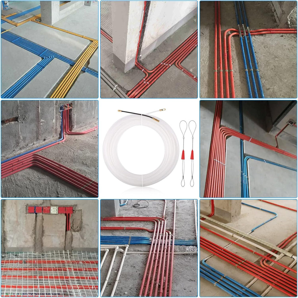 Fir pentru tragere cabluri electrice, 20m, fir spion, dispozitiv de tras cablu,