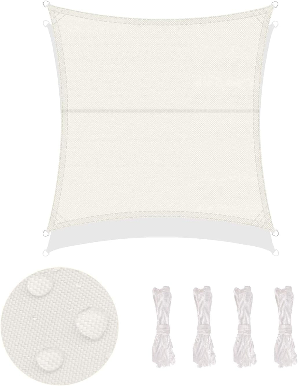 Copertina, protectie solara Love Story, Prelata Premium 3x 3 m, Crem alb