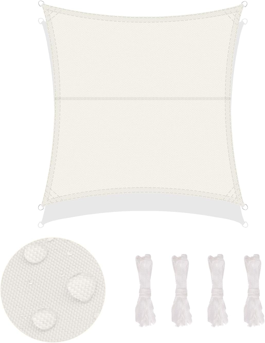 Copertina, protectie solara Love Story, Prelata Premium 3x 3 m, Crem alb
