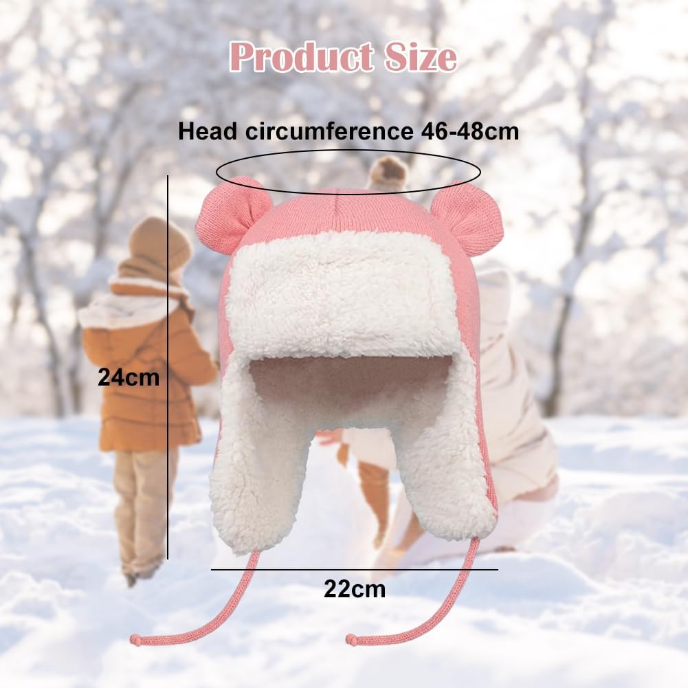 Caciula copii cu protectie urechi, S, 46-48cm