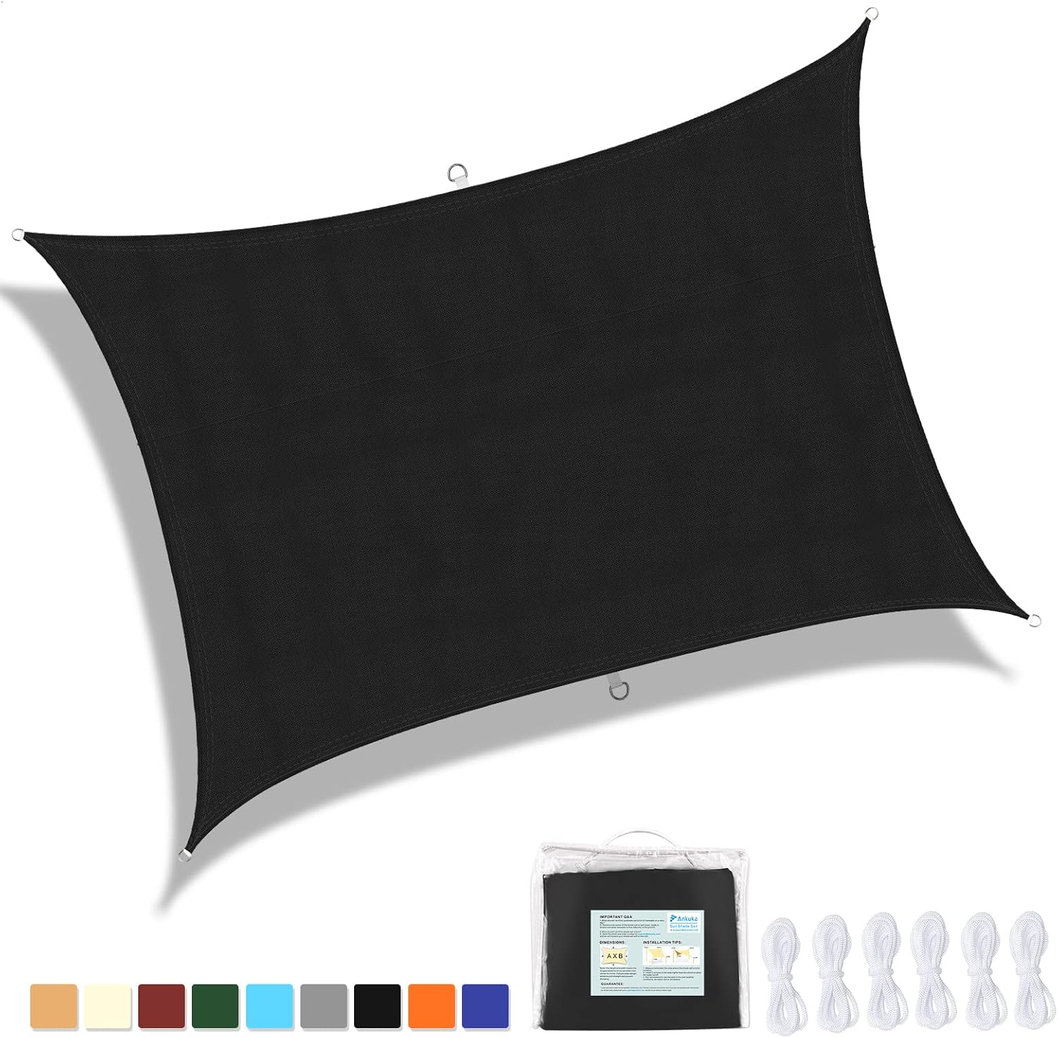 Copertina impermeabila, Ankuka, premium, 4x5m, negru