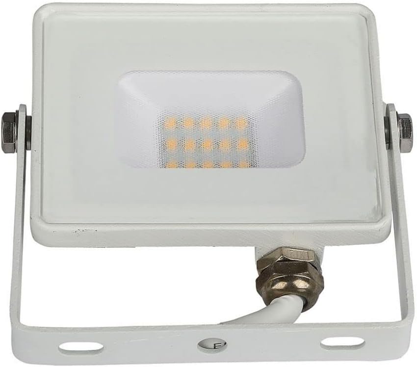 Proiector de exterior impermeabil V-TAC RRO LED Carcasă albă IP65, 10W, 8000lm