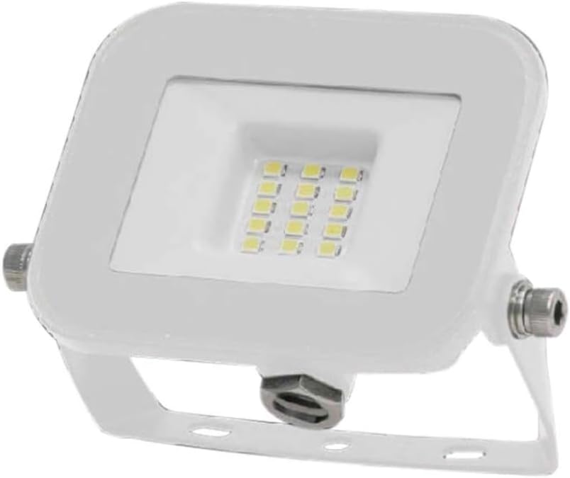 Proiector de exterior impermeabil V-TAC RRO LED Carcasă albă IP65, 10W, 8000lm