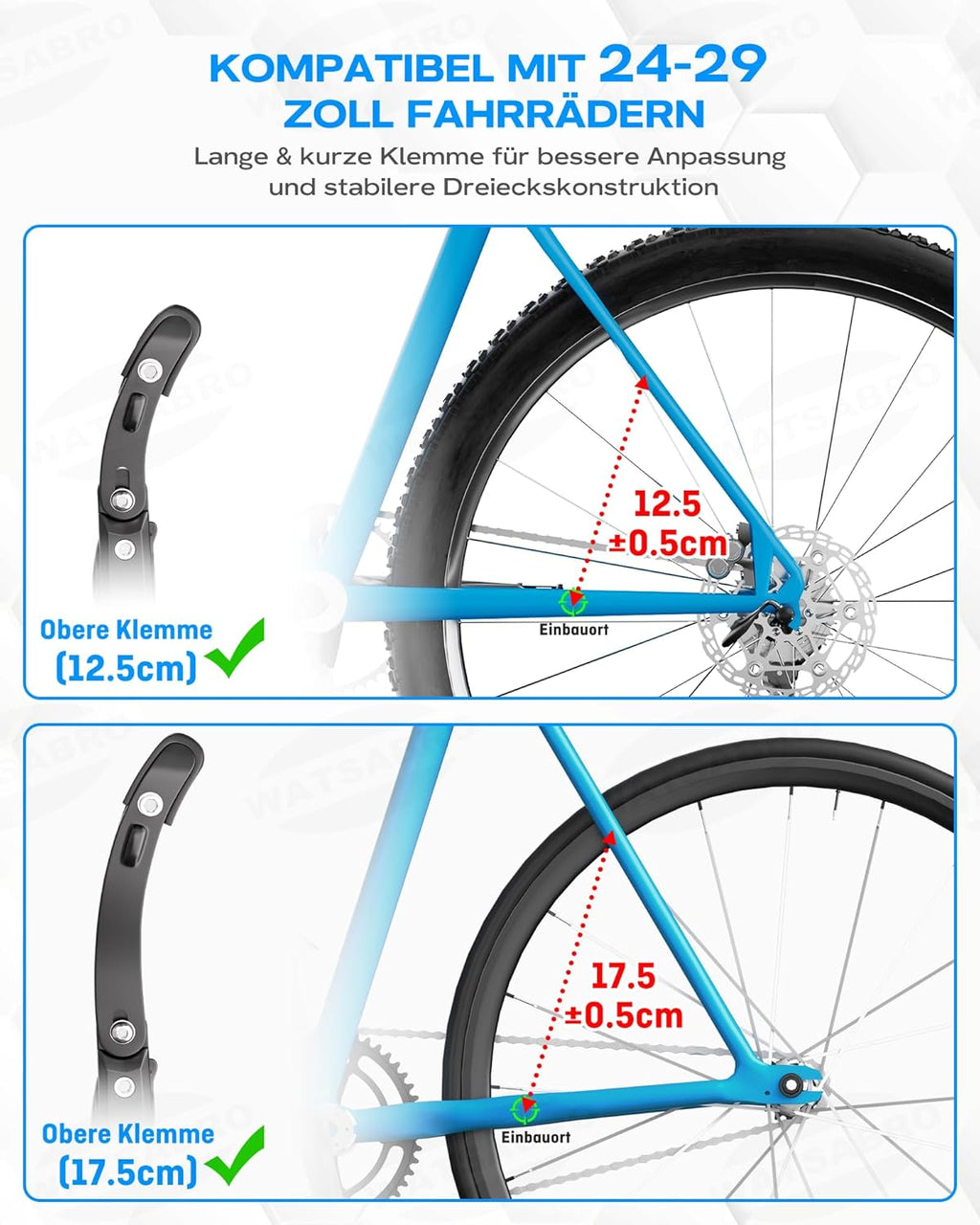 Picior bicicleta 24-29` Watsabro, max 40cm