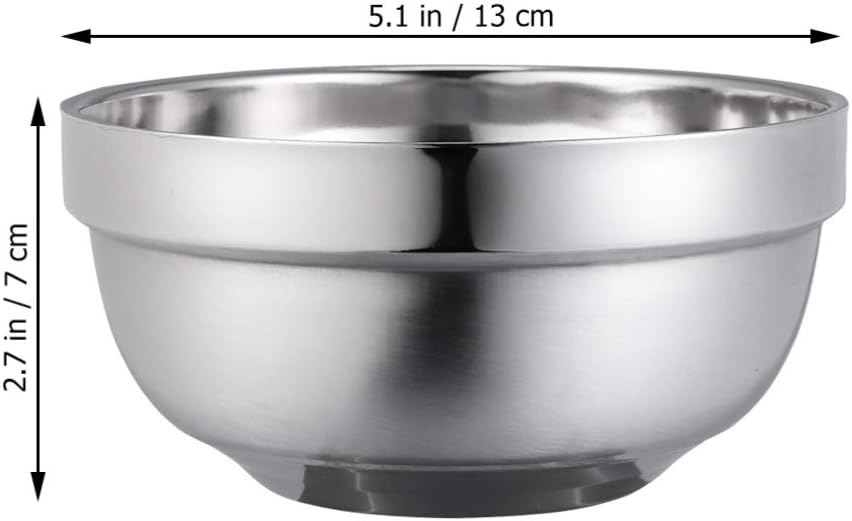 Set de 4 boluri inox 304, pereti dubli, 99g, 13x6.4cm