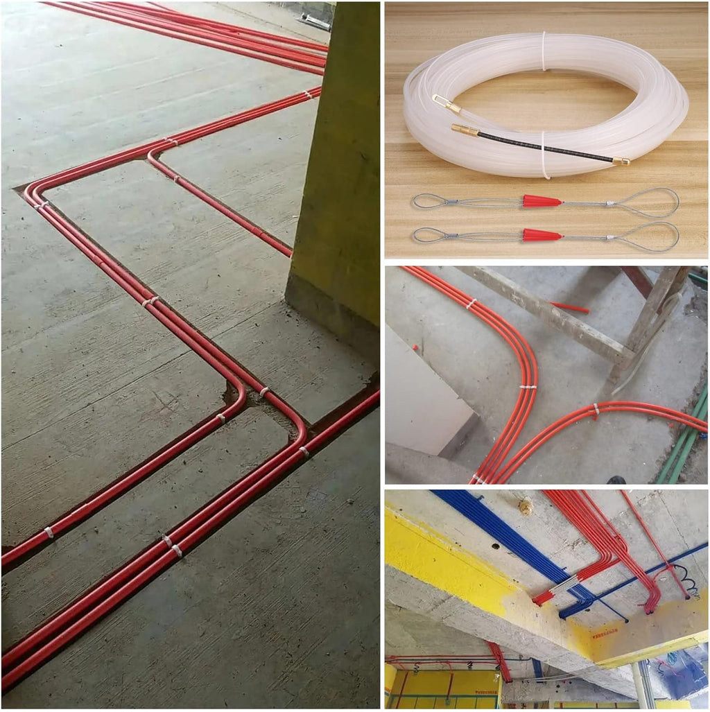 Fir pentru tragere cabluri electrice, 20m, fir spion, dispozitiv de tras cablu,