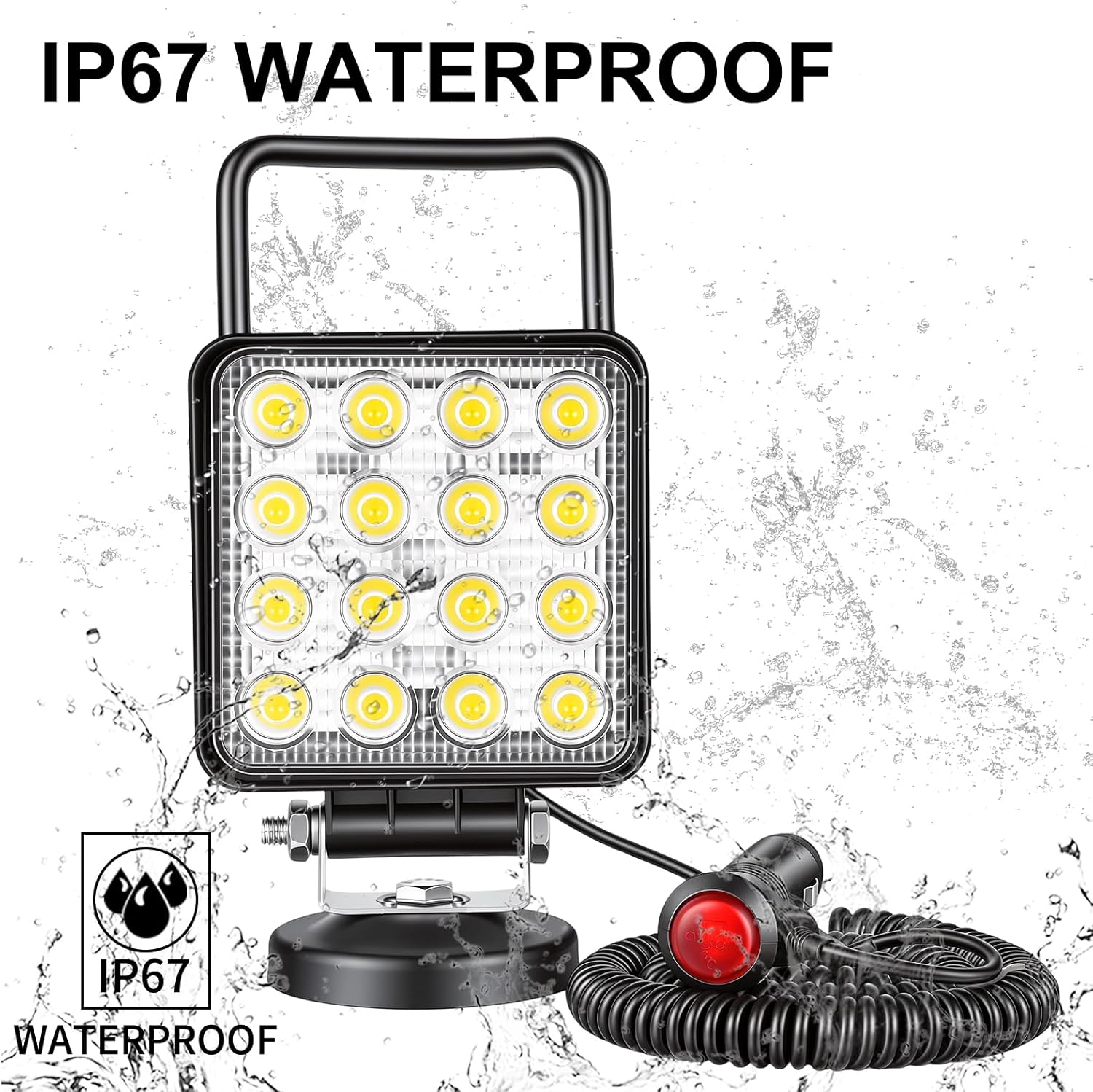 Lampa, lumina pentru masina, 48W, 12/24V, 6000K, 11cm