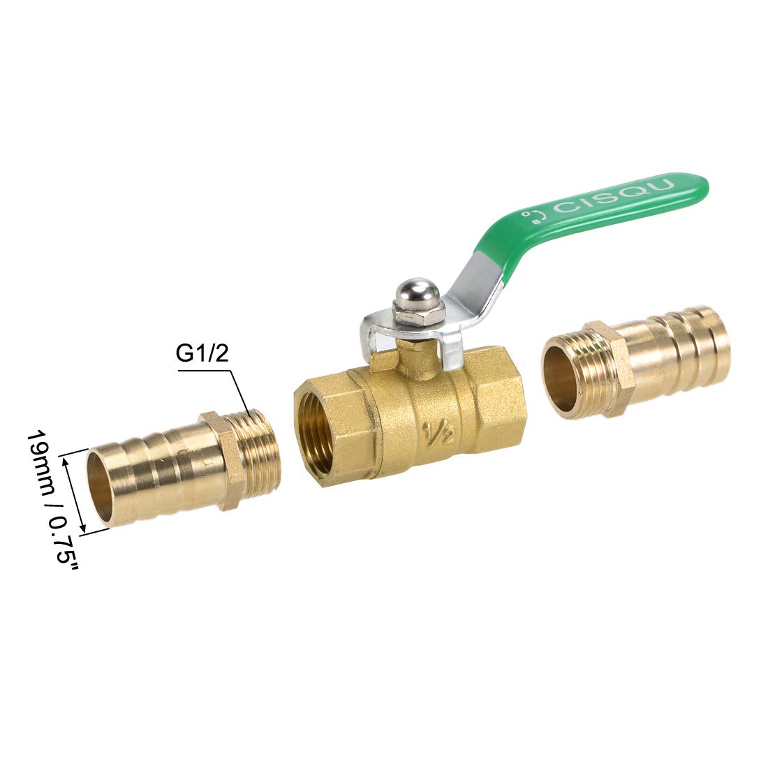 Robinet cu bila pentru furtun de 19mm, 19mm