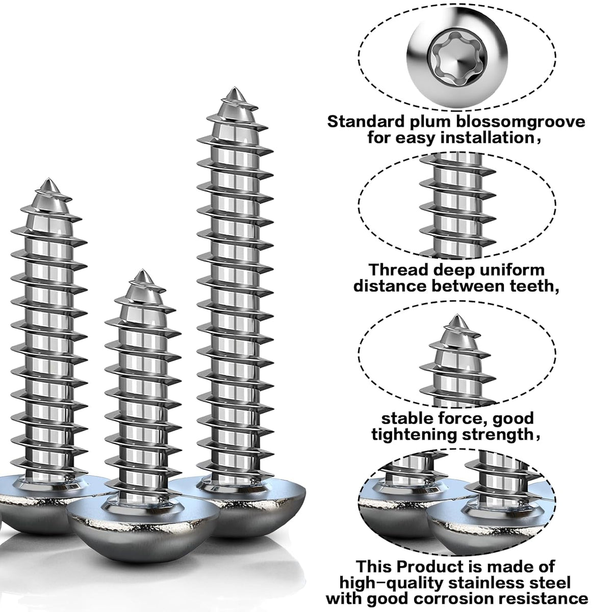 Suruburi inox A2, M4x10mm, surub cap plat, 100 buc