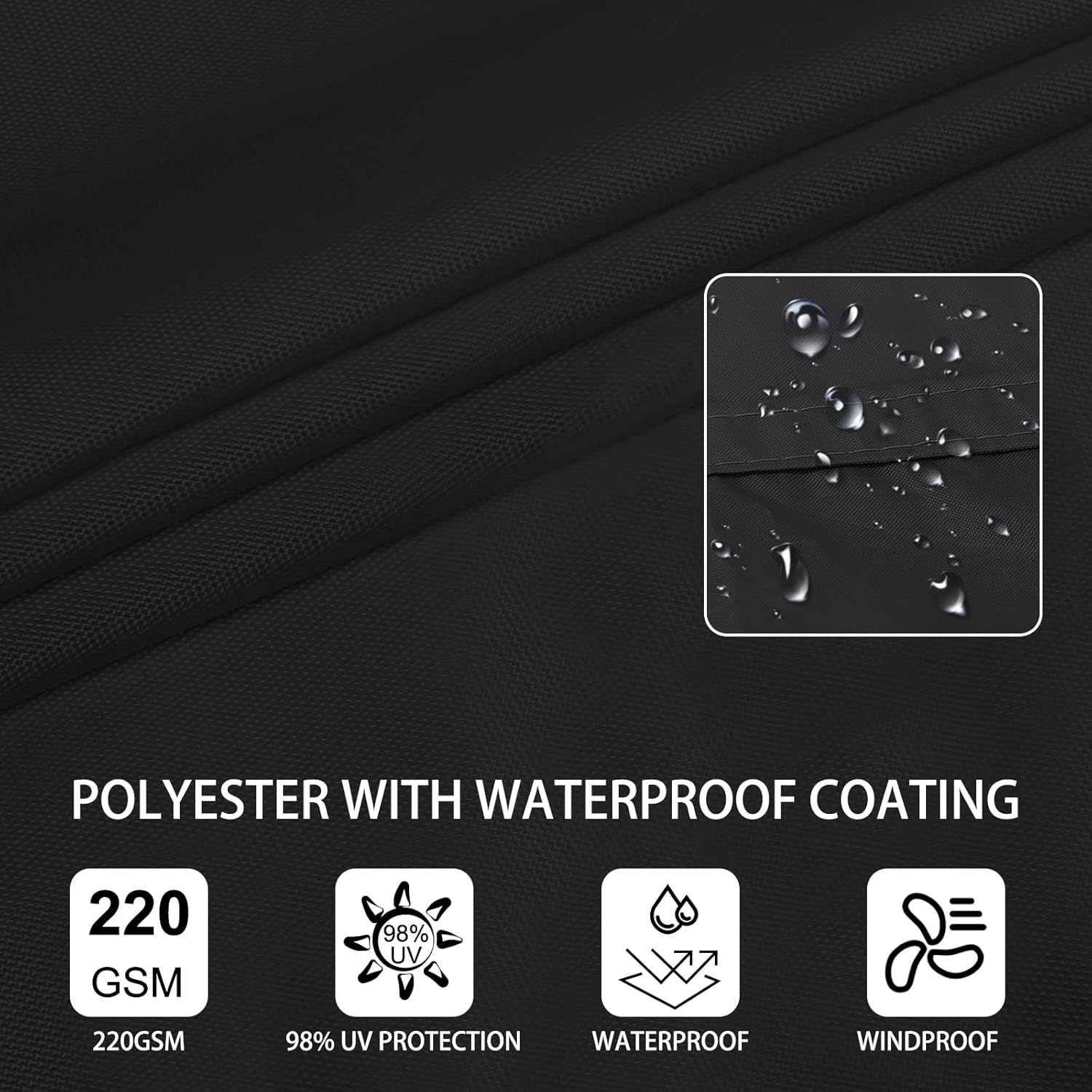 Copertina impermeabila, Ankuka, premium, 4x5m, negru